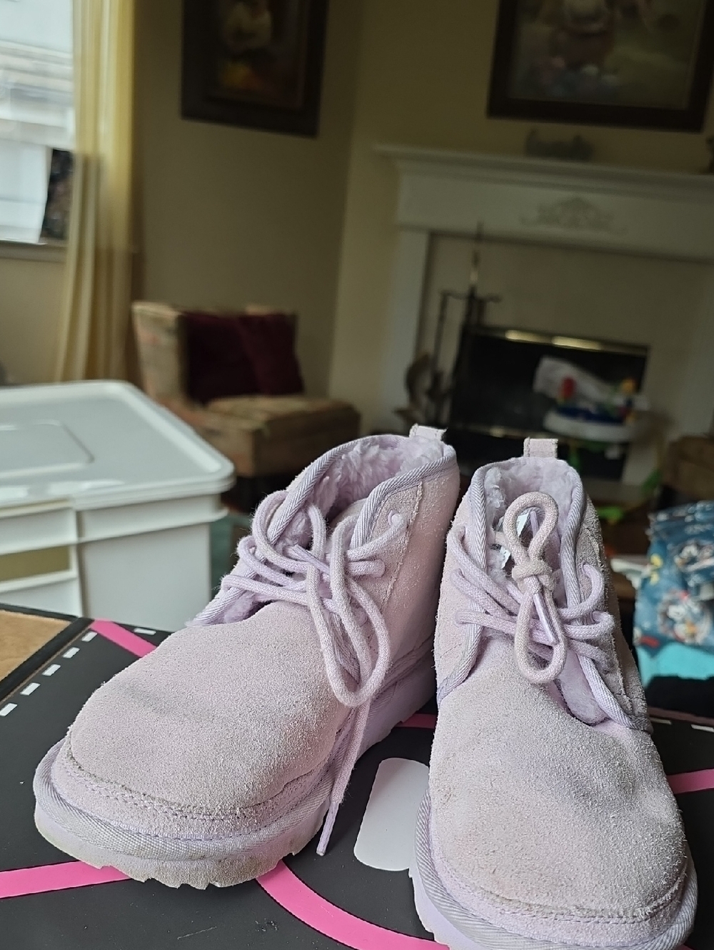 UGG Lilac Suede Ankle Boots